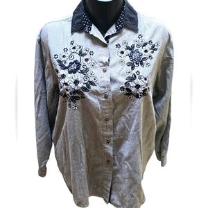 Victoria Jones Embroidered Blouse 24W